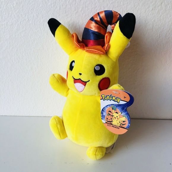 Pokemon HALLOWEEN PIKACHU PLUSH Witch Hat NEW - Picture 1 of 6